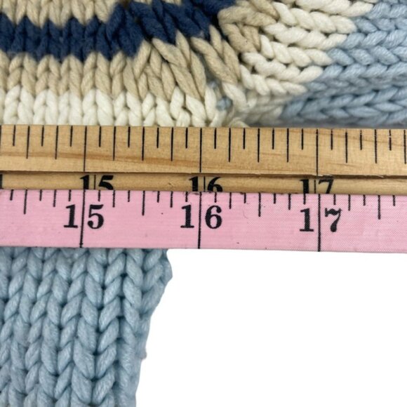 Euroad Sweater Womens Large Multi Striped Knit Acrylic Long Sleeve Turtleneck - Picture 6 of 10